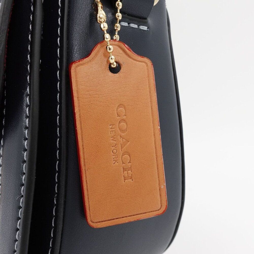 Coach Women's Georgie Saddle Bag In Signature Chambray Blue OS - Picture 7 of 14